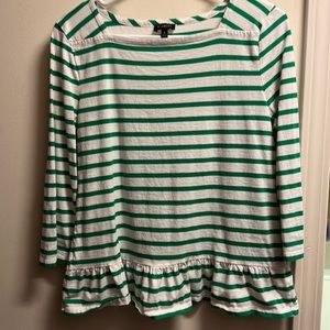 Green striped top